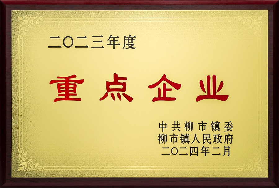 欣靈-2023年度柳市鎮(zhèn)重點企業(yè)-2024年02月 - 副本