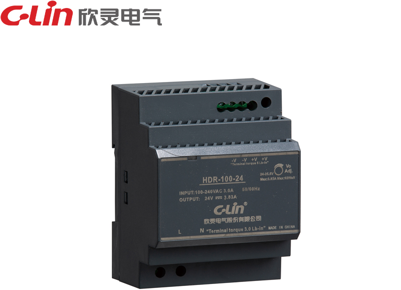 HDR-100W指示燈導軌式開關電源