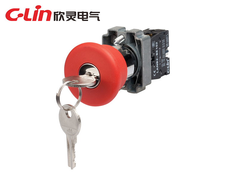 LANB2-BS142帶鑰匙轉動復位緊急鈕